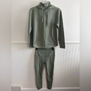 Green Hoodie and Leggings Set